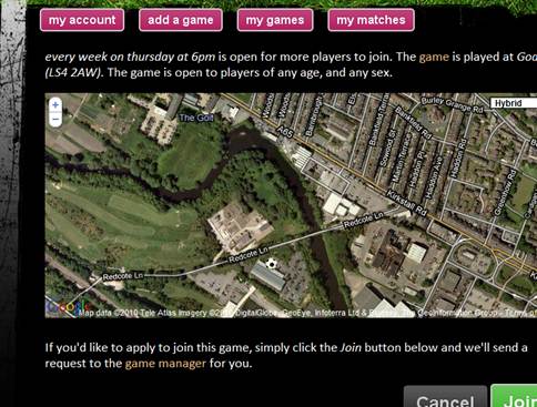 Example of how your game looks in the directory.